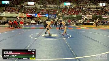 AA - 145 lbs Quarterfinal - Gavin Cotton, Great Falls / MSDB vs Kyle Ard, Billings Senior High School