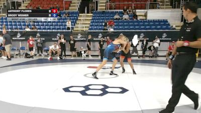 132 lbs Cons. Sub-rd Of 32 - Anthony Flores, Idaho vs Brody Weimer, Indiana