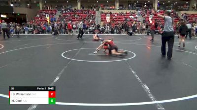 76 lbs Quarterfinal - Broxtyn Williamson, Emporia Wrestling Club vs Millie Cook, Hoisington Jr Cardinals