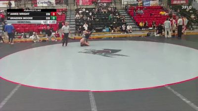 141 lbs Semifinal - James Wright, Central Missouri vs Braeden Moore, Central Missouri