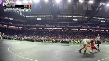 D1-132 lbs 7th Place Match - Tristan King, Temperance Bedford vs Christopher Calvo, Grandville