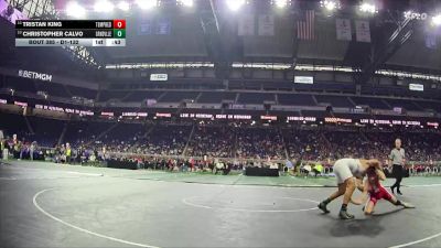 D1-132 lbs 7th Place Match - Tristan King, Temperance Bedford vs Christopher Calvo, Grandville