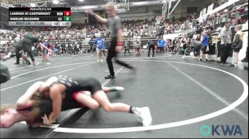 70 lbs Rr Rnd 2 - Laneigh Jo Cartwright, Midwest City Bombers Youth Wrestling Club vs Kinslee Mcguire, All American Wrestling