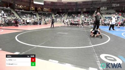 52 lbs Consi Of 4 - Levi Ellis, Tulsa North Mabee Stampede vs Turner Grant, Oklahoma Phantom Wrestling Club (OPWC)