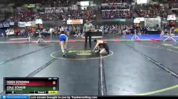 Champ. Round 1 - Aiden Downing, Flathead (Kalispell) vs Cole Schaub, Billings Skyview