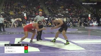 197 lbs Quarterfinal - Gage Braun, Northern Illinois vs Jacob Warner, Iowa