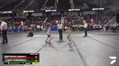 65 lbs Quarterfinal - Tymber Charbonneau, Clay Co. vs Prestigious Connally, Hays