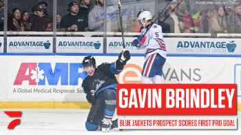 Wraparound Goal From Columbus Blue Jackets Prospect Gavin Brindley For His First As A Pro