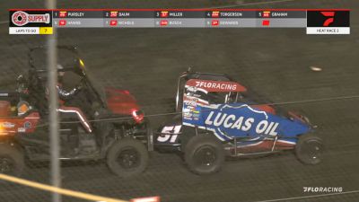 Kyle Busch Breaks While Leading In His USAC Midget Debut