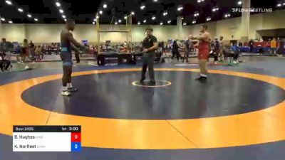 92 kg Consolation - Bear Hughes, Unattached vs Kordell Norfleet, Sunkist Kids Wrestling Club