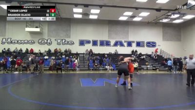 285 lbs Cons. Round 3 - Cesar Lopez, Lassen College vs Brandon Olacio, Delta College