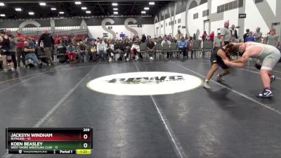 209 lbs Placement Matches (8 Team) - Koen Beasley, West Shore Wrestling Club vs Jacksyn Windham, Ruthless