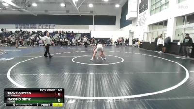 120 lbs Semifinal - Troy Montero, St. John Bosco vs Massimo Ortiz, Servite