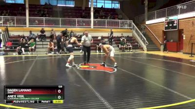 125 lbs Semifinal - Ane`e Vigil, Clackamas Community College vs Dagen Lamano, Snow