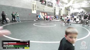 142 lbs Champ. Round 1 - Dylan Austin, Cooley Middle School vs Edwin Rodriguez, Ukiah WC