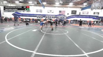 190 lbs Quarterfinal - Matthew Cauble, Eleanor Roosevelt vs William Martinez Gutierrez, Centennial (Corona)