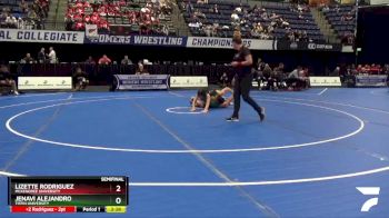 101 lbs Semifinal - Jenavi Alejandro, Tiffin University vs Lizette Rodriguez, McKendree University