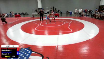 113 lbs Michael McNamara, Illinois Greco vs Rowdy Angst, Missouri