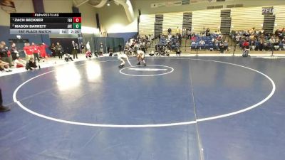 125 lbs 1st Place Match - Zach Beckner, Ferrum vs Mason Barrett, Averett