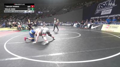 2A/1A Boys 285 Quarterfinal - Hollis Kizer, Oakland Boys vs Taylor Thomas, Grant Union / Prairie City Boys