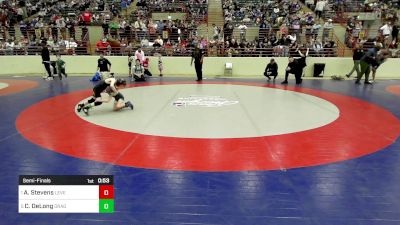 45 lbs Semifinal - Attley Stevens, Level Up Wrestling Center vs Connor DeLong, Dragons Junior Wrestling Club