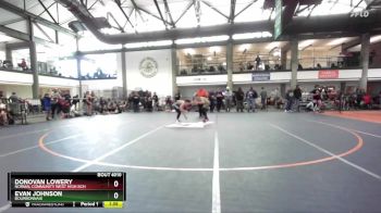 100-111 lbs Champ. Round 1 - Donovan Lowery, Normal Community West High Sch vs Evan Johnson, Bourbonnais