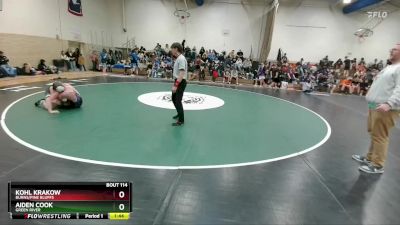 138B Quarterfinal - Kohl Krakow, Burns/Pine Bluffs vs Aiden Cook, Green River