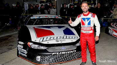 Ty Majeski Reacts After Winning Second Snowball Derby Pole