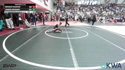 64 lbs Quarterfinal - Messiah Hausler, Raw Wrestling Club vs Legend Bigheart, Sperry Wrestling Club