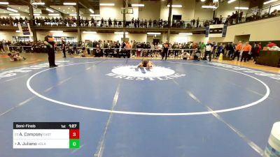 108 lbs Semifinal - Austin Bronco Campsey, East Hampton-prsn-bhampton-ross vs Andrew Juliano, Holand Patent