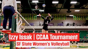 SF State's Izzy Issak Earned A Spot On The 2024 All-CCAA Tournament Team And All West Region Tournament Team