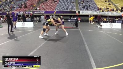 180 lbs Round 2 (3 Team) - Mia Gaetjens, Adrian College vs Madi Zube, Wisconsin Stevens Point