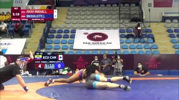 62 kg Rr Rnd 3 - Leonela Aleyda Ayovi Parraga, Ecuador vs Jessica Lise Brouillette, Canada