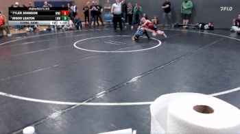 59 lbs Cons. Semi - Riggs Leaton, Lil Mavs Wrestling vs Tyler Johnson, Warrior Wrestling Club