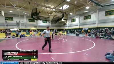 105 lbs Quarterfinal - Zachary Pederson, Colman vs Jacob Stirling, Camel Kids Wrestling