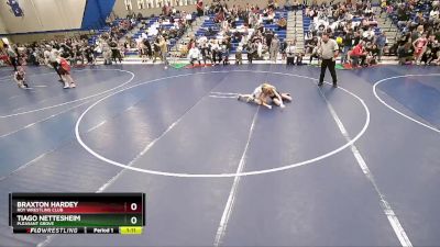 79 lbs Cons. Round 5 - Braxton Hardey, Roy Wrestling Club vs Tiago Nettesheim, Pleasant Grove