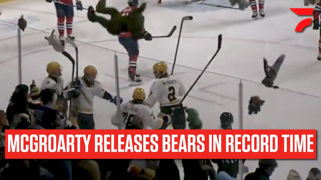 McGroarty Scores WBS Penguins Teddy Bear Toss Goal