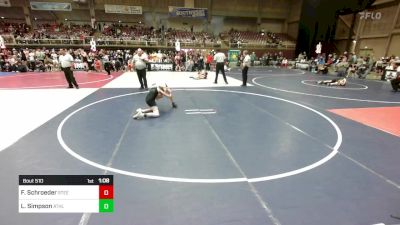 98 lbs Quarterfinal - Foster Schroeder, Steel City Reloaded WC vs Lucas Simpson, Athlos WC