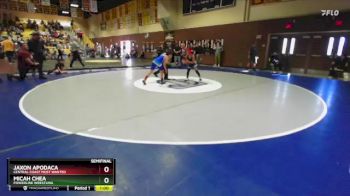 93 lbs Semifinal - Jaxon Apodaca, Central Coast Most Wanted vs Micah Chea, Powerline Wrestling