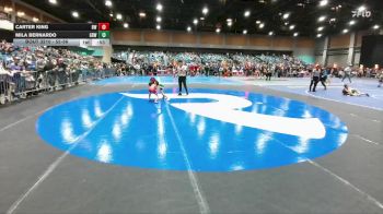 52-56 lbs Round 3 - Mila Bernardo, Gold Rush Wrestling vs Carter King, Bowlers Wrestling