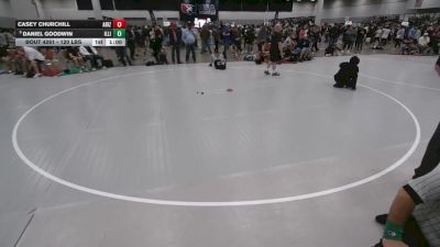120 lbs Cons. Sub-semis - Casey Churchill, Arizona vs Daniel Goodwin, Illinois