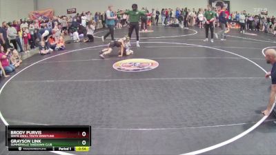 47 lbs Quarterfinal - Brody Purvis, White Knoll Youth Wrestling vs Grayson Link, Summerville Takedown Club