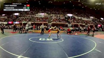 G - 105 lbs Quarterfinal - Riley Pedersen, Glasgow Girls vs Grace Buck, Chinook Girls