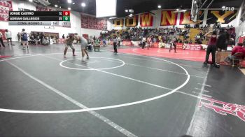 215 lbs Cons. Round 2 - Adrian Gallegos, Coachella Valley vs Jorge Castro, Temescal Canyon