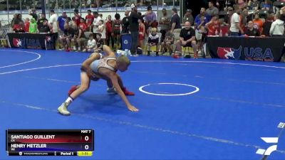 92 lbs Champ. Round 2 - Santiago Guillent, CA vs Henry Metzler, WI