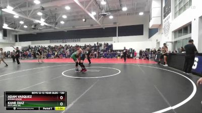 130 lbs Round 3 - Adam Vasquez, Rough House vs Kane Diaz, Outlaws WC