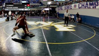 190 lbs Quarterfinal - JT Spence, Liberty vs Richard Havens, Pelion