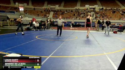 D2-120 lbs Quarterfinal - Logan Dartt, Bradshaw Mountain vs Seferino De La Rosa, Flowing Wells High School