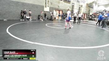 185 lbs Cons. Semi - Jorge Luis Miranda Guadarrama, Sunnyvale Wrestling Club vs Colby Black, Durham Wrestling Club