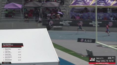 2026 AAU Junior Olympic Games - Youth Boys' 400m, Semi-Finals 5 - Age 15-16